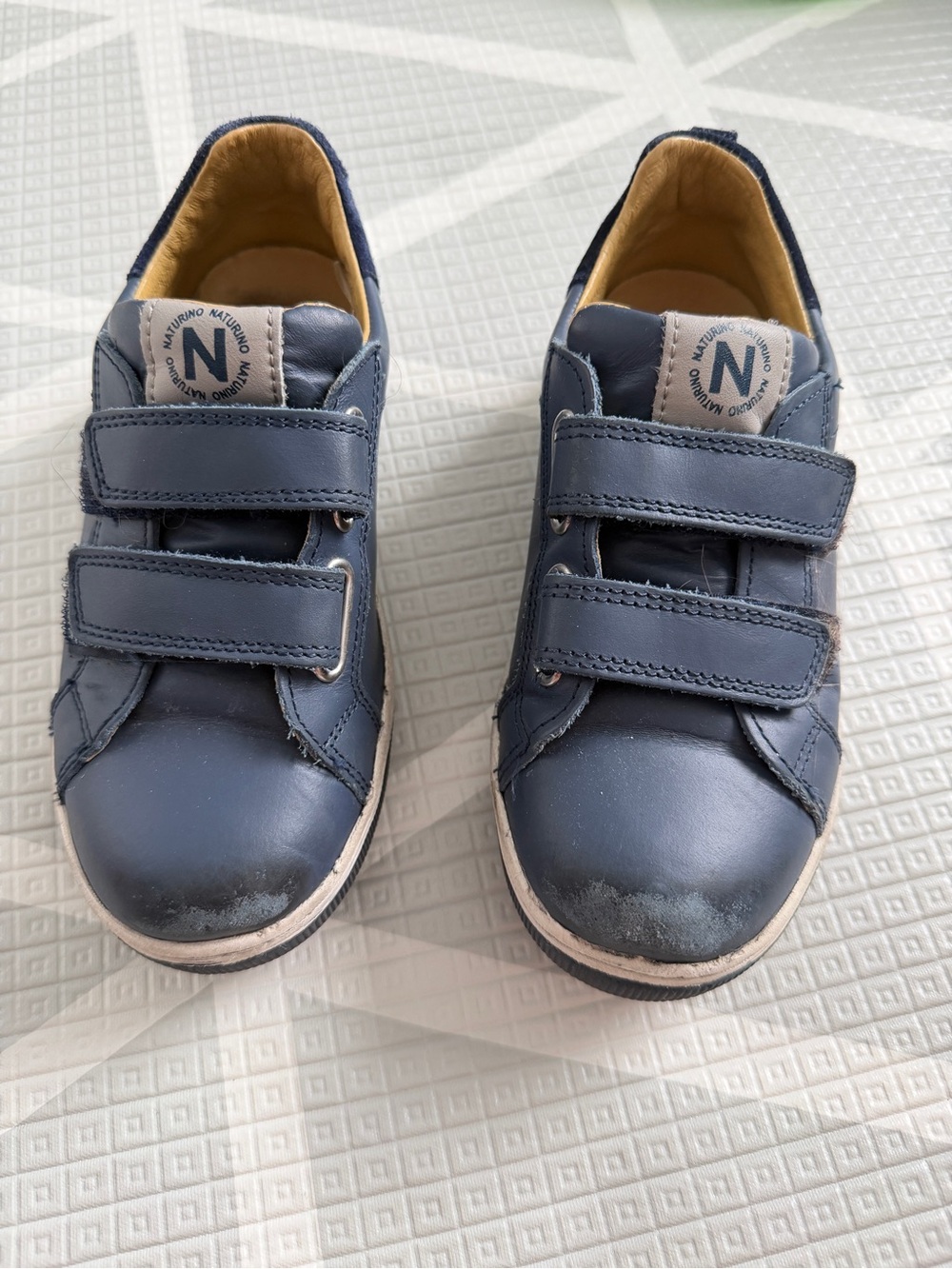 Kids Navy Blue Leather Naturino Sneaker